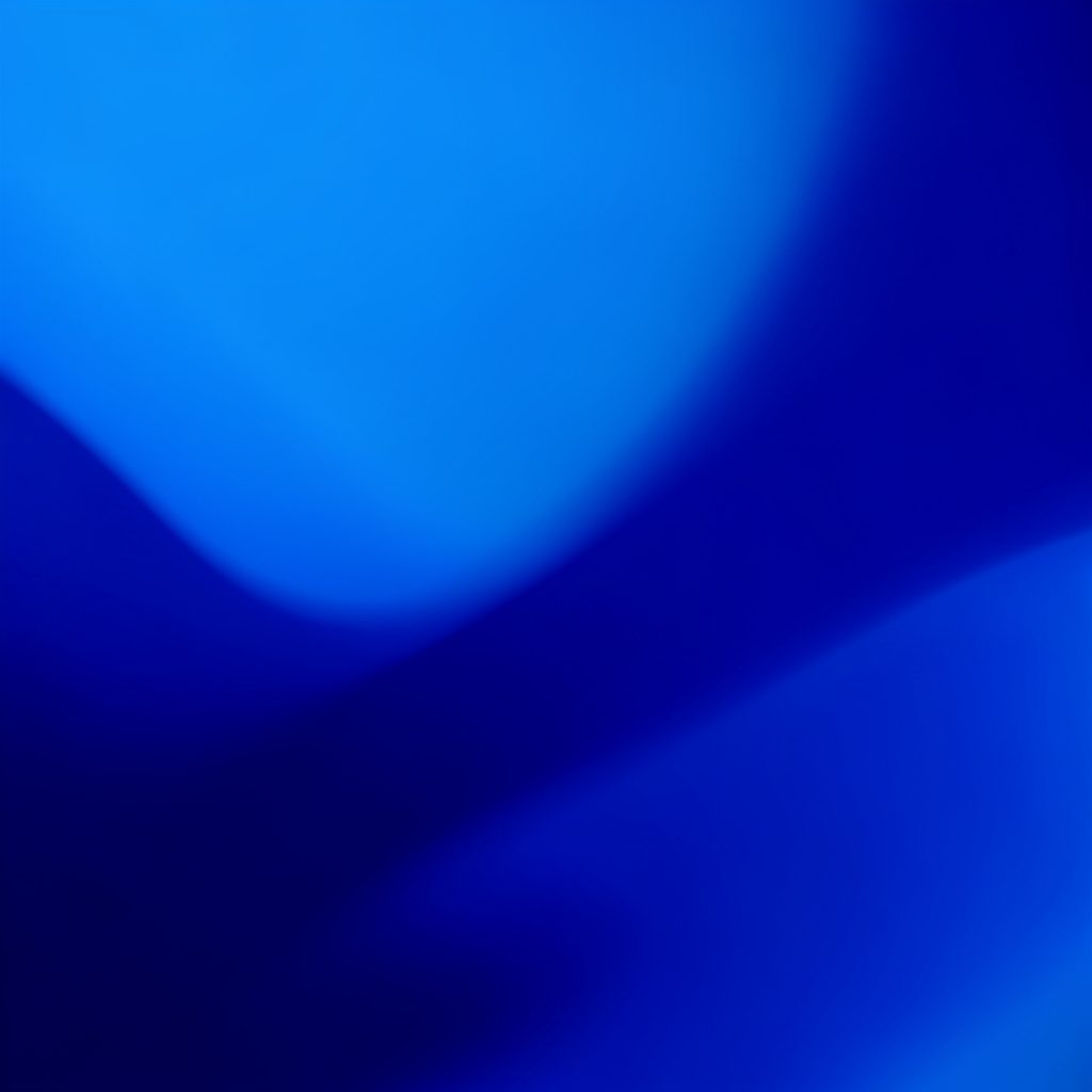 Capa de edição impressa em tom creme com mancha abstrata em azul-marinho profundo sobre fundo claro, atmosfera serena e editorial.